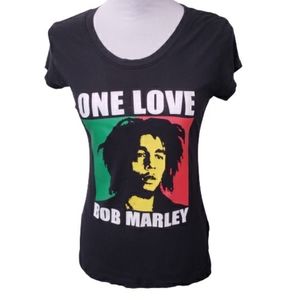 Zion Bob Marley One Love Ladies Black Tee